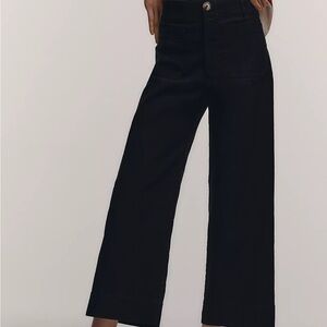 The Colette Cropped Wide-Leg Pants by Maeve